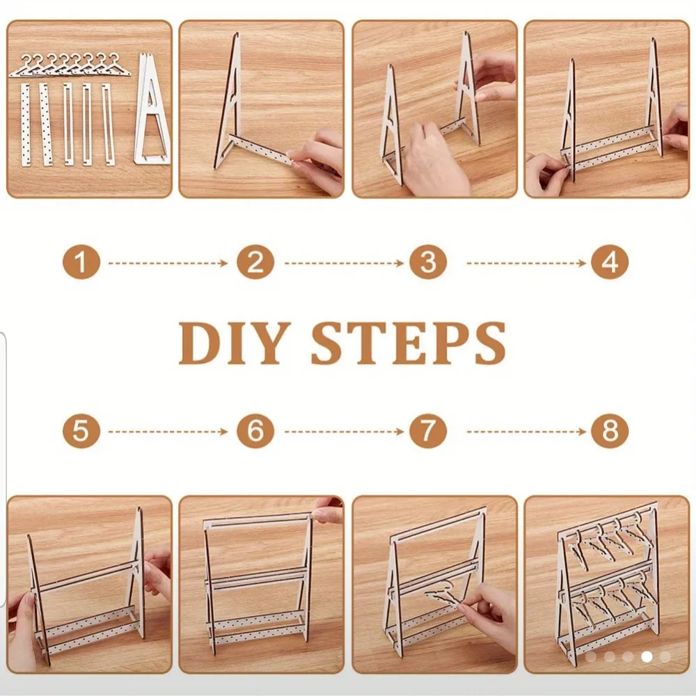 Wooden Earring Display Stand